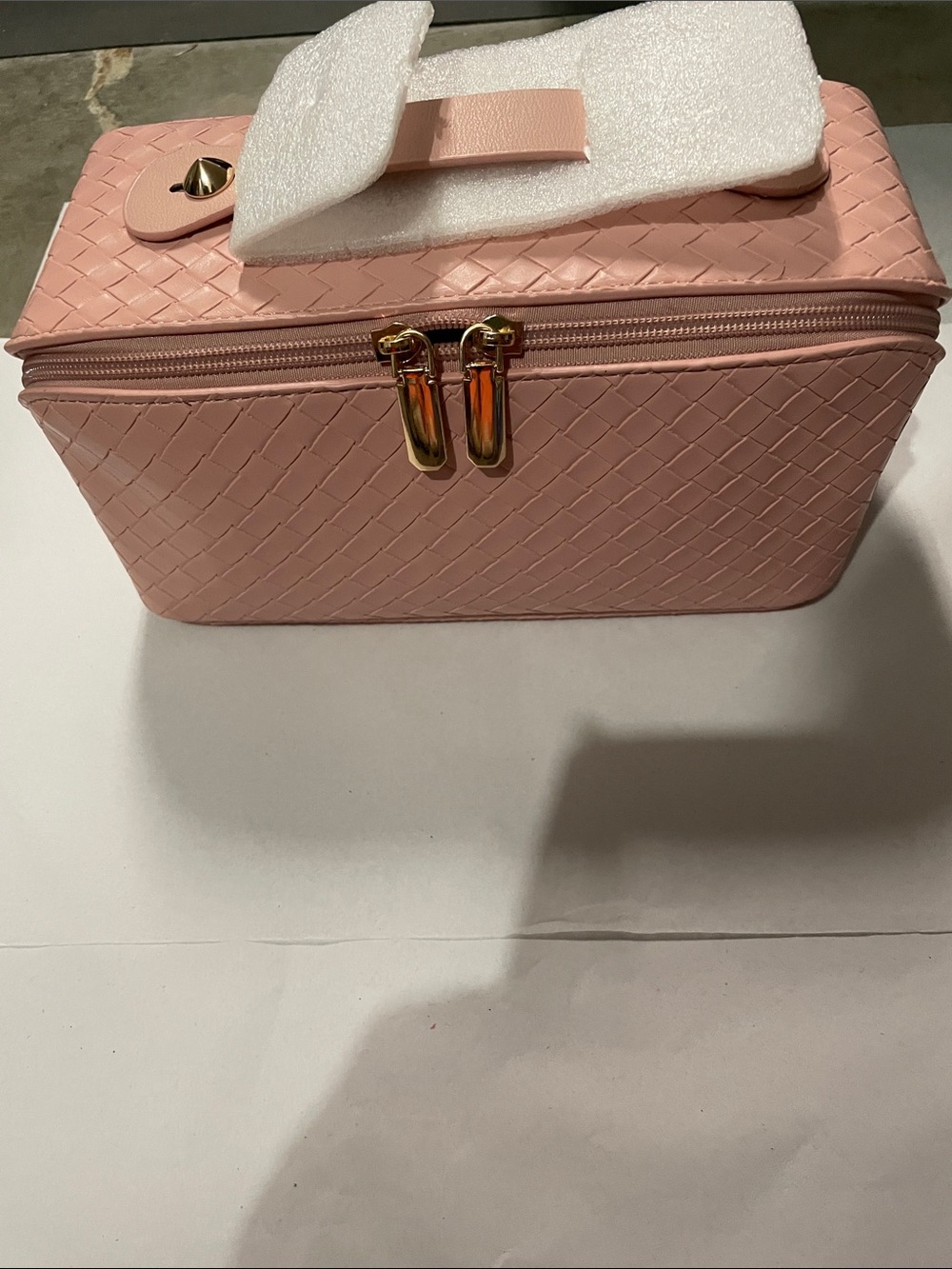 Pink Woven Cosmetic Case - Unbranded